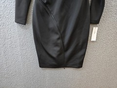 Calvin Klein Exposed-Zipper Scuba Sheath Dress Women&rsquo;s 10 Black Zip Closure