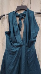 LULUS Flawless Favorite Teal Halter Mini Dress Size LARGE**Stretch**NWOT**