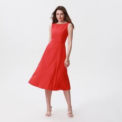 Women Tailored Midi Dress – A New Day Red M