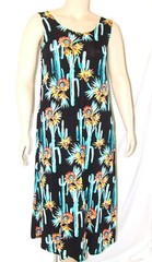 Travel Knit Dress, long A-Line Tank, Stretchy NO-IRON poly/span, #039 Yellow