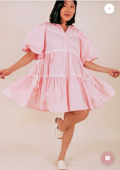 Sofie The Label Women Size Large Mini Babydoll V Neck Day Out Knox Dress Pockets
