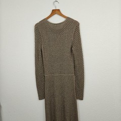 Chloé by Gabriela Hearst Metallic Gold Knit Maxi Dress Circa 2021 Collection SM