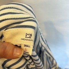 Thread & Supply Blue & White Striped Shirt Dress