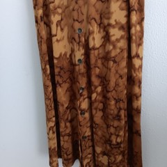 Susan Graver Regular Liquid Knit Elbow Sleeve Midi Dress , Caramel Sz XL a607358