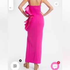 One33social MERCER | SPAGHETTI STRAP GOWN in Pink NWT