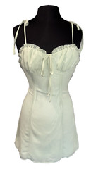 Coquette Babydoll Slip Dress Junior Size XS Light Green Fairy Ruffle Coachella