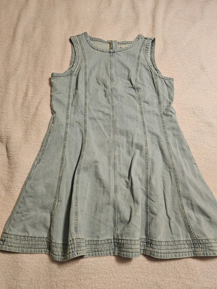 Free Assembly Demin Mini Dress Light Blue Wash Sleeveless Size XXL(20)NEW no tag