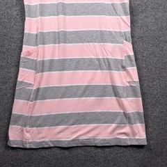 U.S. Polo Assn. Tank Dress Women Large Pink Grey Striped Pockets Sleeveless