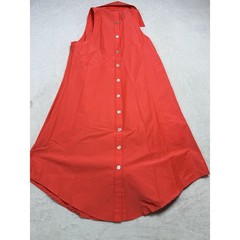 Finley Audio Tech Noir Minimalism Sleeveless Button Front Tunic Coral Citrus
