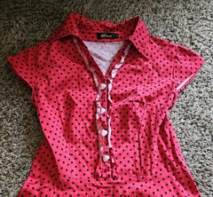 Wedtrend XL Red And Black Polka Dot Dress