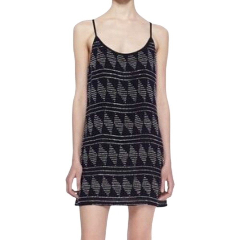 Revolve Parker Lola Black Beaded Flapper Cocktail Mini Dress Size Medium