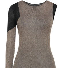 JUST CAVALLI Jumper Dress Pencil Metallic Gold Black Dress Size 44 – RP £497.00