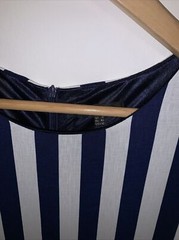 Summer Sexy Blue and White Stripes Size 14 Dress