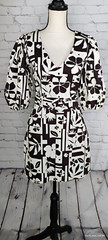NEW MinkPink $ 149.00 Joan Puff Sleeve Mini Dress Back Zip Belted Pocket Size XS