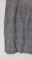 Banana Republic Dress Womens 8 Gray Plaid Wool Blend Sheath Short Sleeve Career