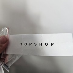 TOP SHOP 10 Black White Polka Dots Smocked Waist Long Sleeves Mini Dress
