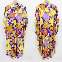 Floral Button Down Kaftan Dress Viscose One Size Pocket Dopamine Boho Oversized