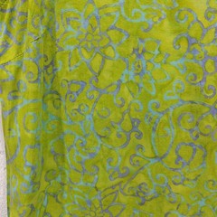 Vtg Bungas Womens Tank Dress Medium Bright Green Floral Beach Sundress
