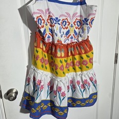 Sugarlips Olympia Floral Pineapple Tiered Ruffle Mini Dress Multicolor XL
