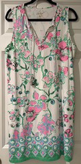 Lilly Pulitzer; SIZE LARGE; Johanna Sleeveless Coverup; Orchids On The Ave. EUC!