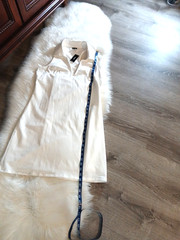 NWT EXPRESS Women&rsquo;s Size L Crisp White Sleeveless Golf/Tennis Athleisure Dress