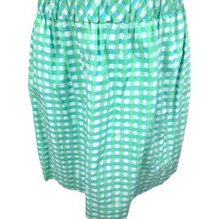 Lilly Pulitzer Strapless Ruffle Gingham Mini Dress Womens Medium Cottagecore