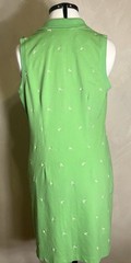 Talbots Womens Sleeveless Green Polo Embroidered Dragonfly Polo Dress|Size:M