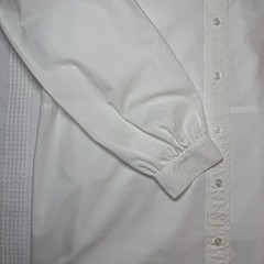 JUST Female Moira White Cotton Poplin Button-Front Shirt Dress XL