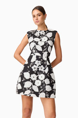 ELLIATT Carol Tulip Mini Dress Size XS S M L XL Black White $478 Cocktail NEW