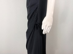 ST. JOHN COUTURE Milano Knit Dress Ruched Black – Size 12 – NTSF