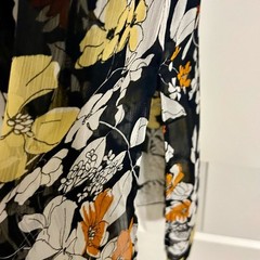 Enfocus Studio Black Floral Maxi Dress with Yellow & Orange Blooms