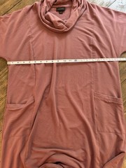 J.Jill Wearever Collection Mauve Cowl Neck Knit Dress Pockets Size Medium