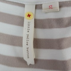 Anthropologie Little Yellow Button sleeveless striped dress Small