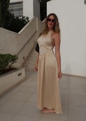 Zara Mid Ecru Flared Halter Embroidered Midi/Long Dress Size M Ref 4813/823