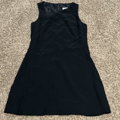 DANIEL & REBECCA FITTED Lined BLACK DRESS SZ 2 SLEEVELESS B7