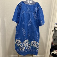 NEW Anthony Richards Blue Floral Muumuu House Dress Gown Plus Women’s Size 5X
