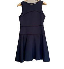 Bar III Women&rsquo;s Sleeveless Black Fit and Flair Dress Medium Structured Stretch