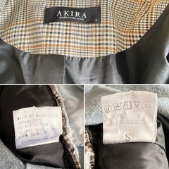Akira Minding Mine Size Small Hybrid Tailored Plaid Blazer w/ Denim Skirt