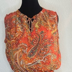 Ralph Lauren Orange Paisley Dress