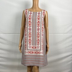 NEW Max Studio SMALL Colorful Moroccan Print Stripe Shift A-Line Casual Dress