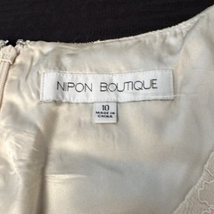 Nipon Boutique Creme Lace Dress Size 10 Lined Tea Party Foral Bridal
