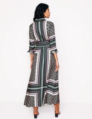 BNWT Boden Scarf Print Maxi Shirt Dress Sz 6 Long Eden Geo Mosaic *Sample