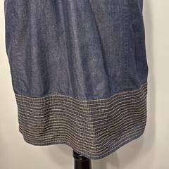eShakti Blue Polo Collar Cuffed Sleeve Midi Dress Size 6- missing button