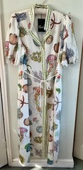 FENELLA SHIRT DRESS SEASHELL SEA CREATURE CREAM COTTON LINEN POCKETS XL BNWT