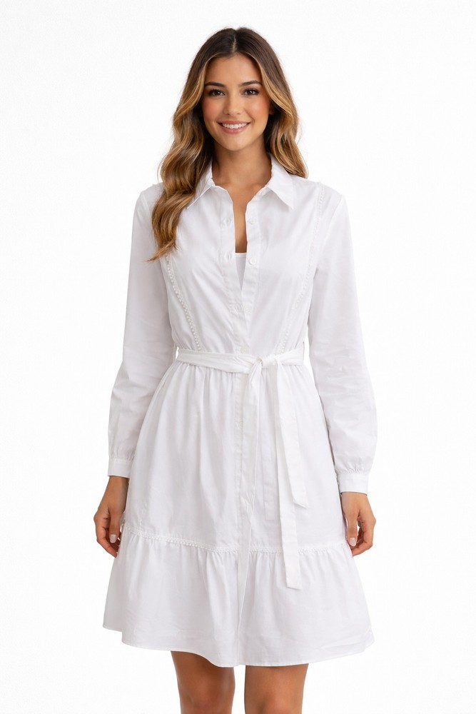 Nanette Lepore Women&rsquo;s Button Up Dress Small Long Sleeve Lightweight Garment