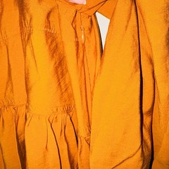 Banana Republic Burnt Orange Solid Square Neck Smocked Babydoll Mini Dress XL