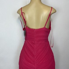 Do Be Pink Textured Lined Sleeveless Dress Juniors Size L Adjustable Straps $78