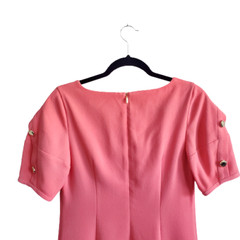 Trina Turk Women&rsquo;s Lemonade Short Sleeve V-Neck Shift Mini Dress Ginger Size 0