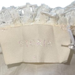 Storia Mini Dress M White Eyelette Lace Hook-and-Eye Fitted Romanic Party NWT
