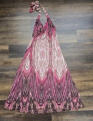 Women&rsquo;s India Boutique Multicolored Pink Sleeveless Maxi Dress One Size